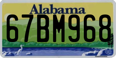 AL license plate 67BM968