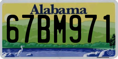 AL license plate 67BM971