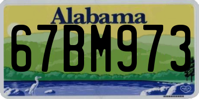 AL license plate 67BM973