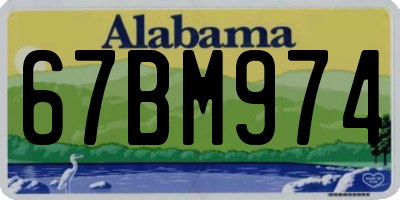 AL license plate 67BM974
