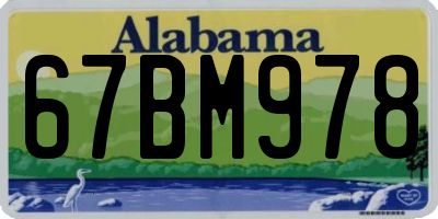 AL license plate 67BM978