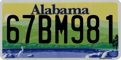 AL license plate 67BM981