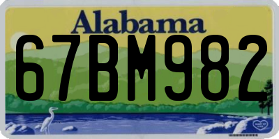 AL license plate 67BM982