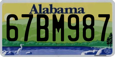 AL license plate 67BM987