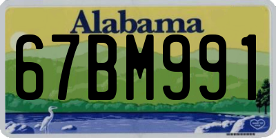 AL license plate 67BM991