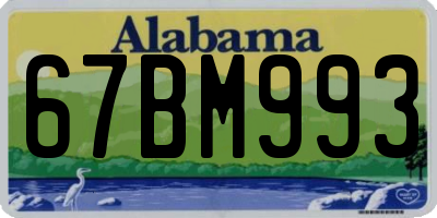 AL license plate 67BM993