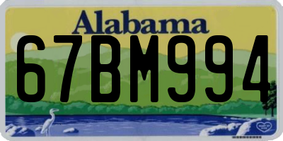 AL license plate 67BM994