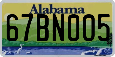 AL license plate 67BN005