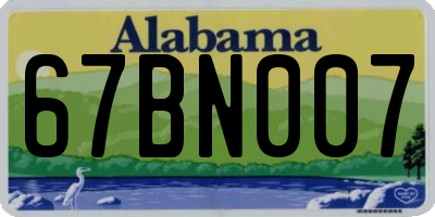 AL license plate 67BN007