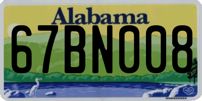 AL license plate 67BN008