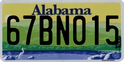 AL license plate 67BN015