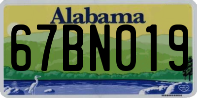 AL license plate 67BN019