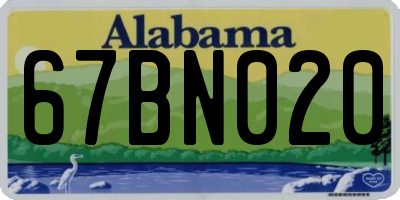 AL license plate 67BN020