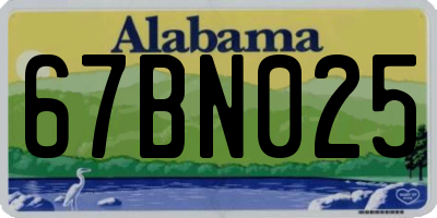 AL license plate 67BN025