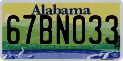AL license plate 67BN033