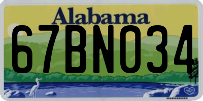 AL license plate 67BN034