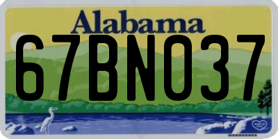 AL license plate 67BN037