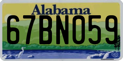 AL license plate 67BN059