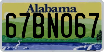 AL license plate 67BN067