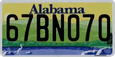 AL license plate 67BN070