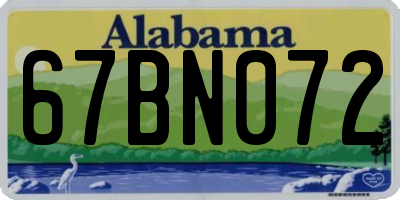 AL license plate 67BN072