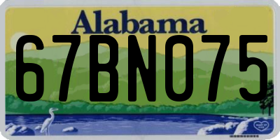 AL license plate 67BN075