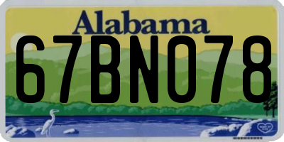 AL license plate 67BN078