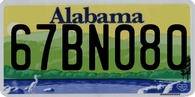 AL license plate 67BN080