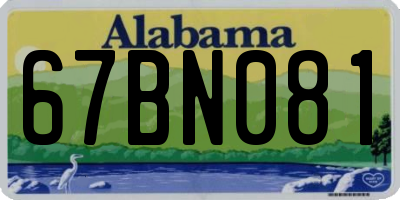 AL license plate 67BN081