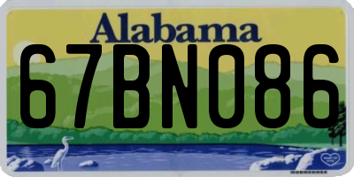 AL license plate 67BN086