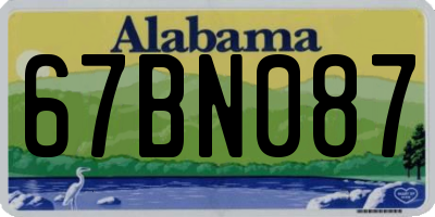AL license plate 67BN087