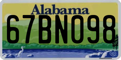 AL license plate 67BN098