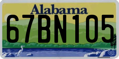 AL license plate 67BN105