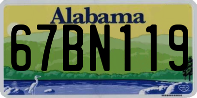 AL license plate 67BN119