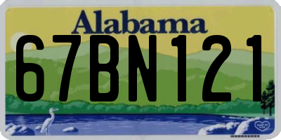 AL license plate 67BN121