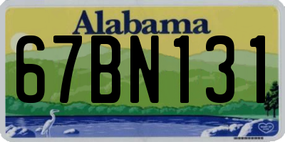 AL license plate 67BN131