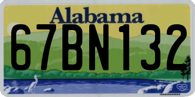 AL license plate 67BN132