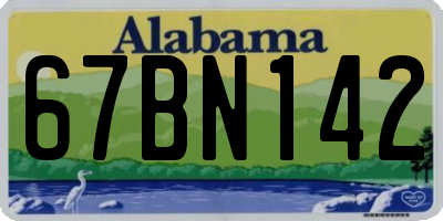 AL license plate 67BN142