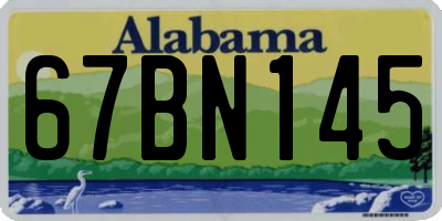 AL license plate 67BN145