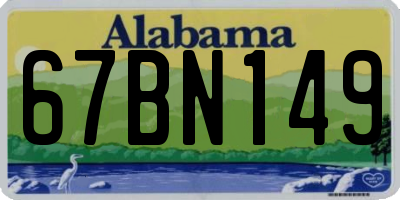 AL license plate 67BN149