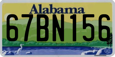 AL license plate 67BN156