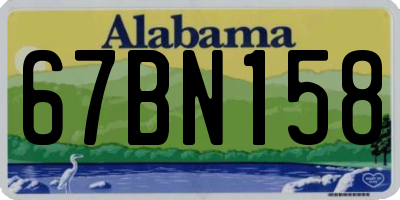 AL license plate 67BN158