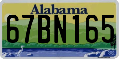 AL license plate 67BN165