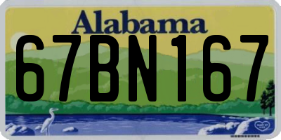 AL license plate 67BN167