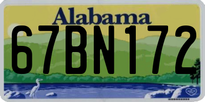 AL license plate 67BN172