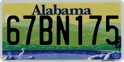 AL license plate 67BN175