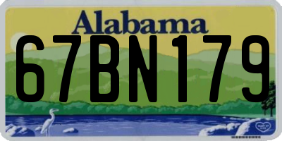 AL license plate 67BN179