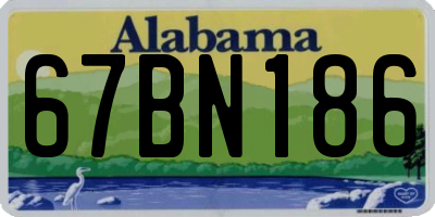 AL license plate 67BN186