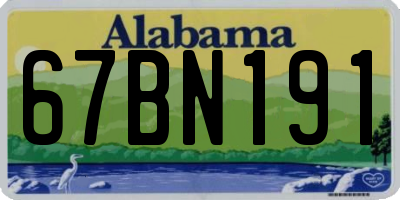 AL license plate 67BN191
