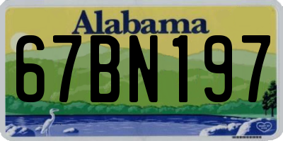 AL license plate 67BN197
